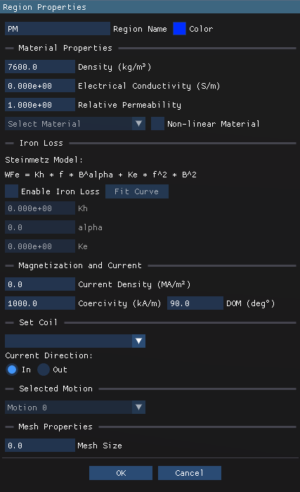 PMSM Permanent Magnet Properties