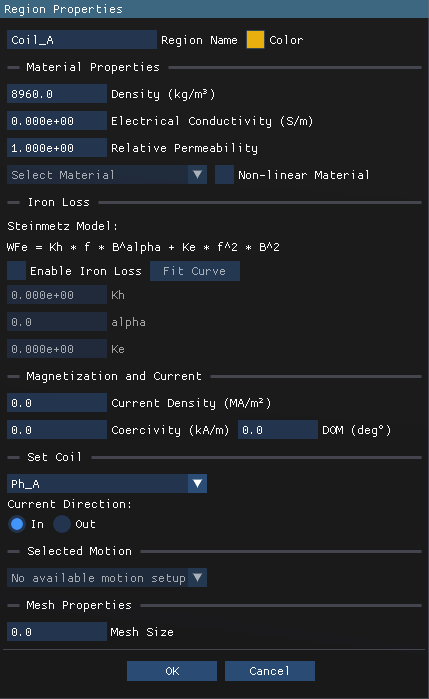 Eddy coil A properties